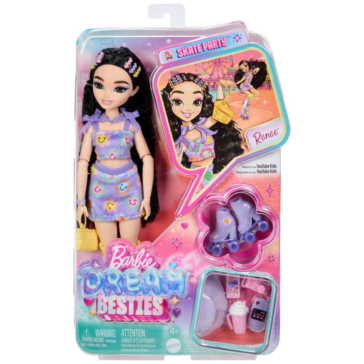 Panenka Barbie Dream Besties na kolečkových bruslích Renee