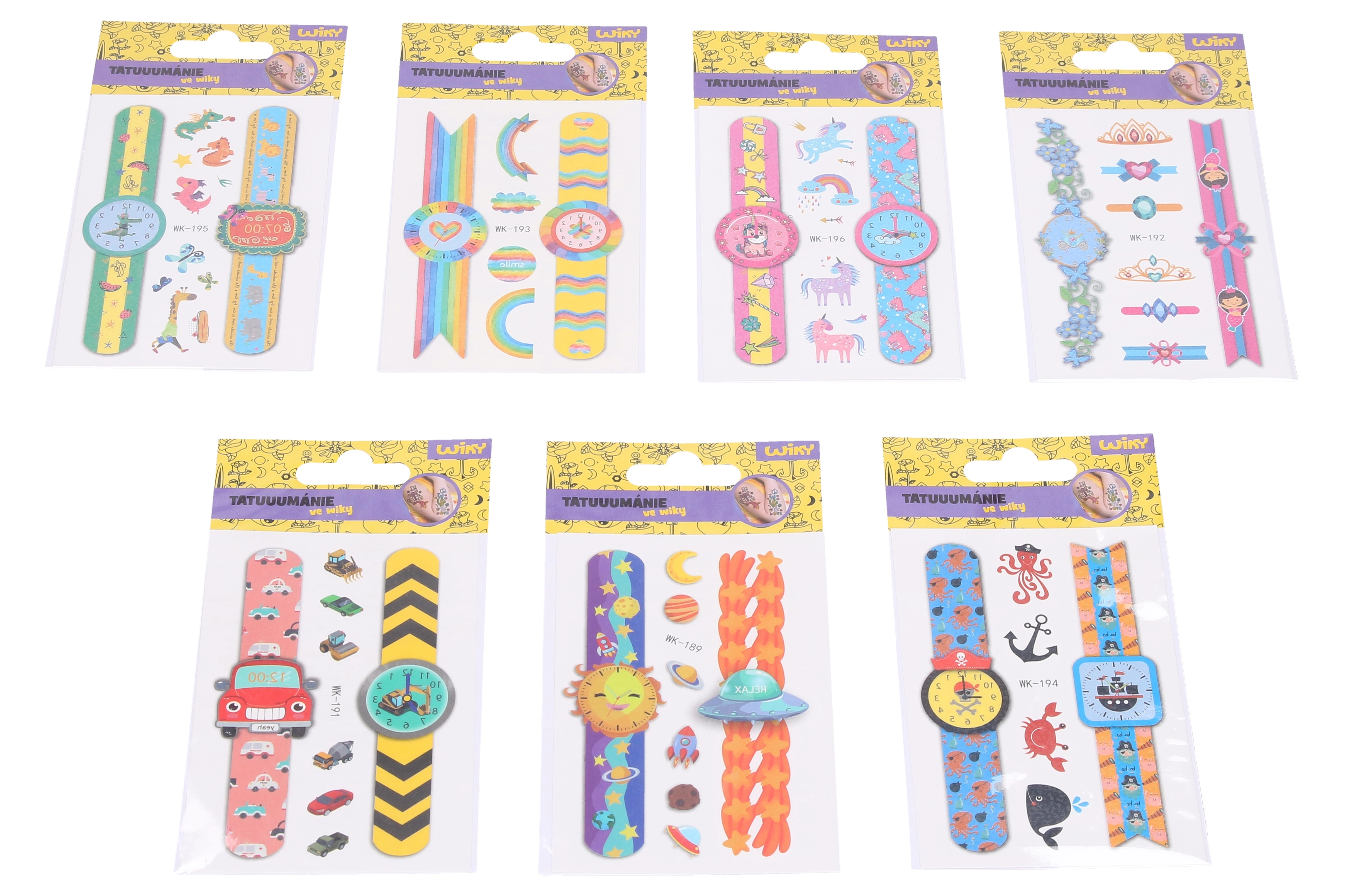 Tetovací obtisky hodinky 7,5 × 11 cm – 8 variant