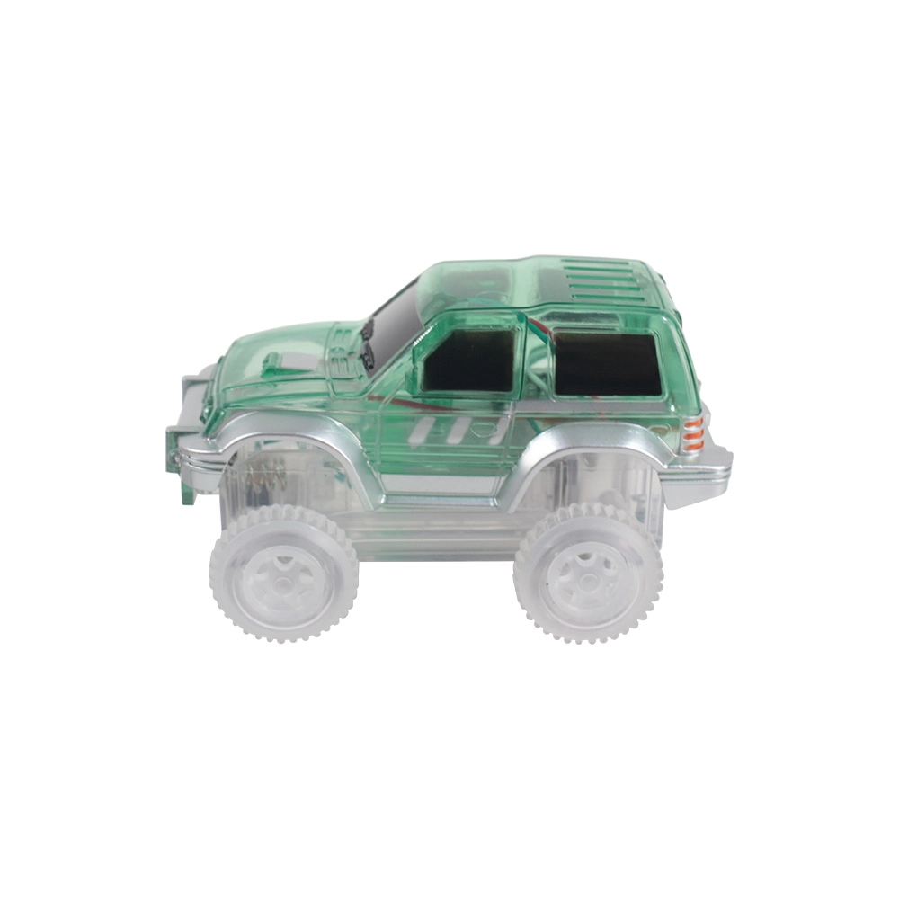 Levně Cleverclixx Svítící auto k závodní dráze - zelené