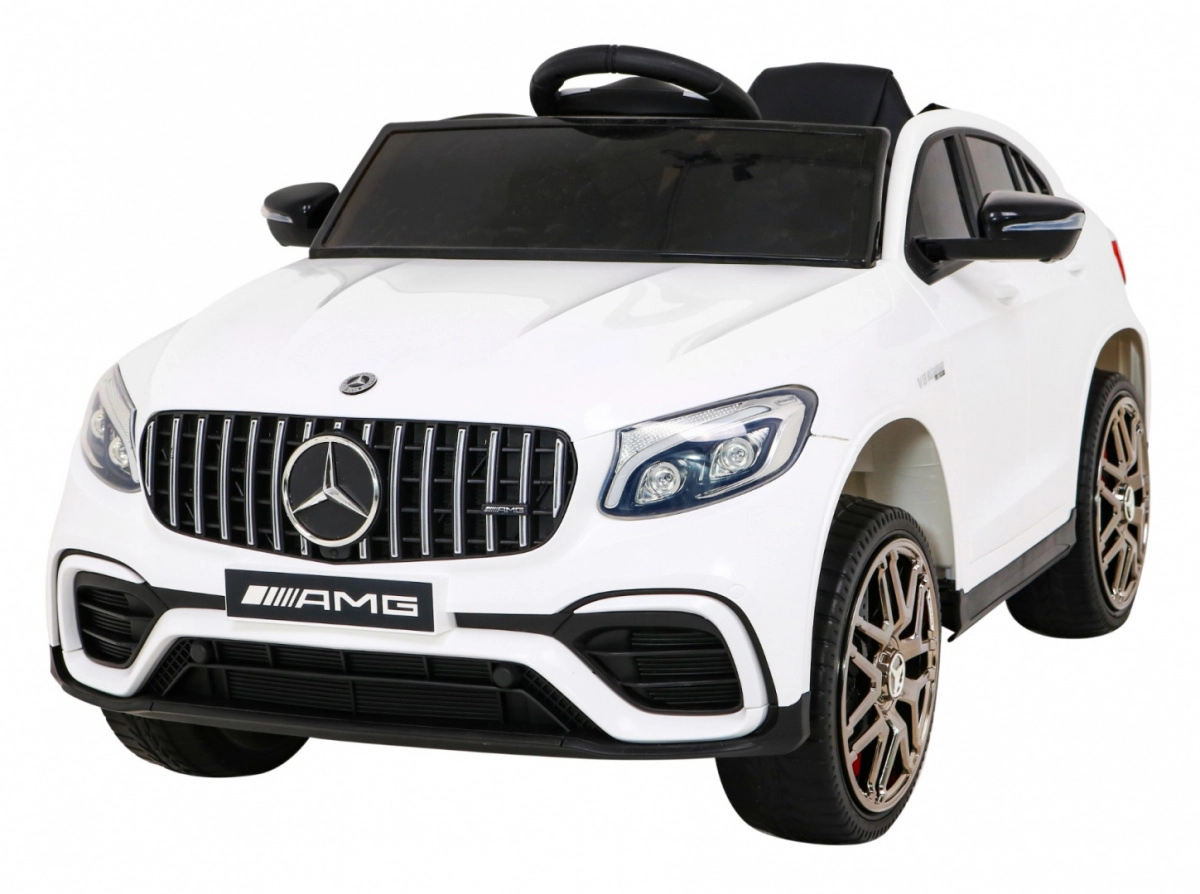 Levně Dětské elektrické auto MERCEDES-BENZ GLC 63 S 4x4, bílé s dálkovým ovládáním
