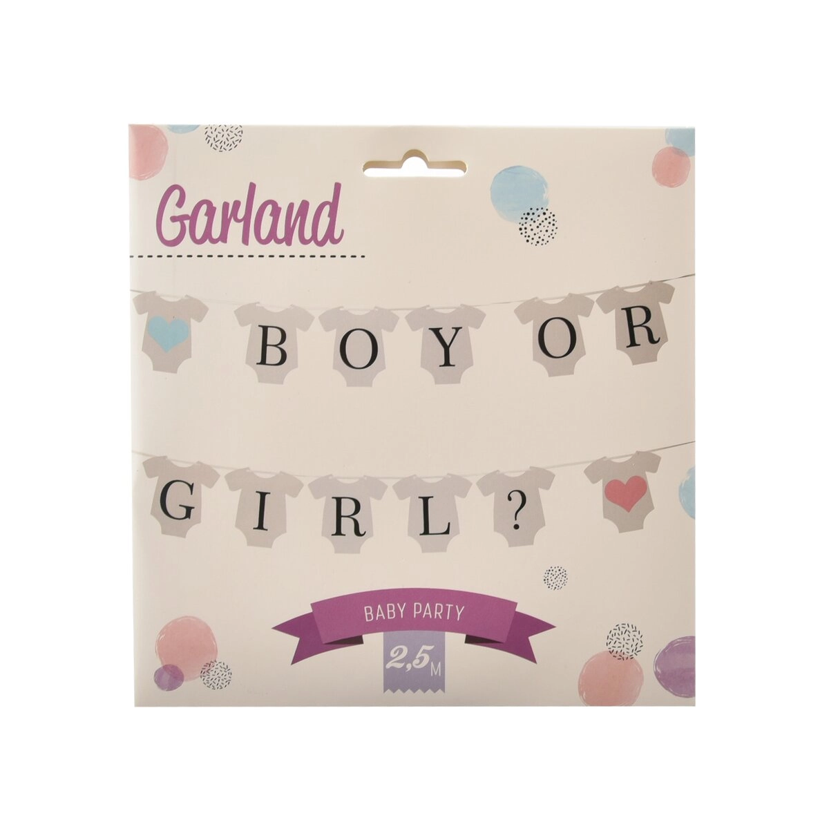 Papírová girlanda Boy/Girl 2,5 m