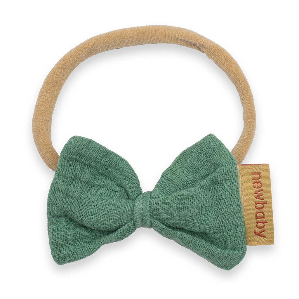 Mušelínová čelenka pro miminka NEW BABY mint