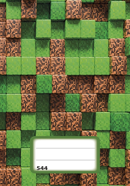 Sešit (544) A5 linkovaný, 40l, Pixel Cubes