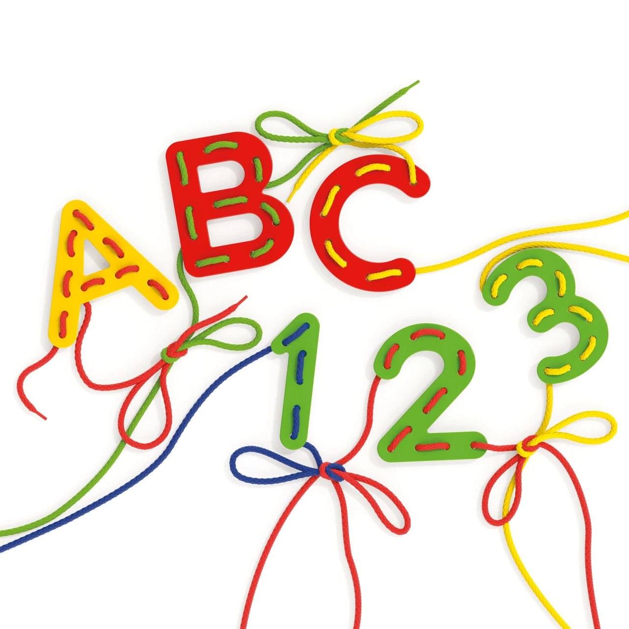 Levně Quercetti Lacing ABC + 123 alphabets and numbers