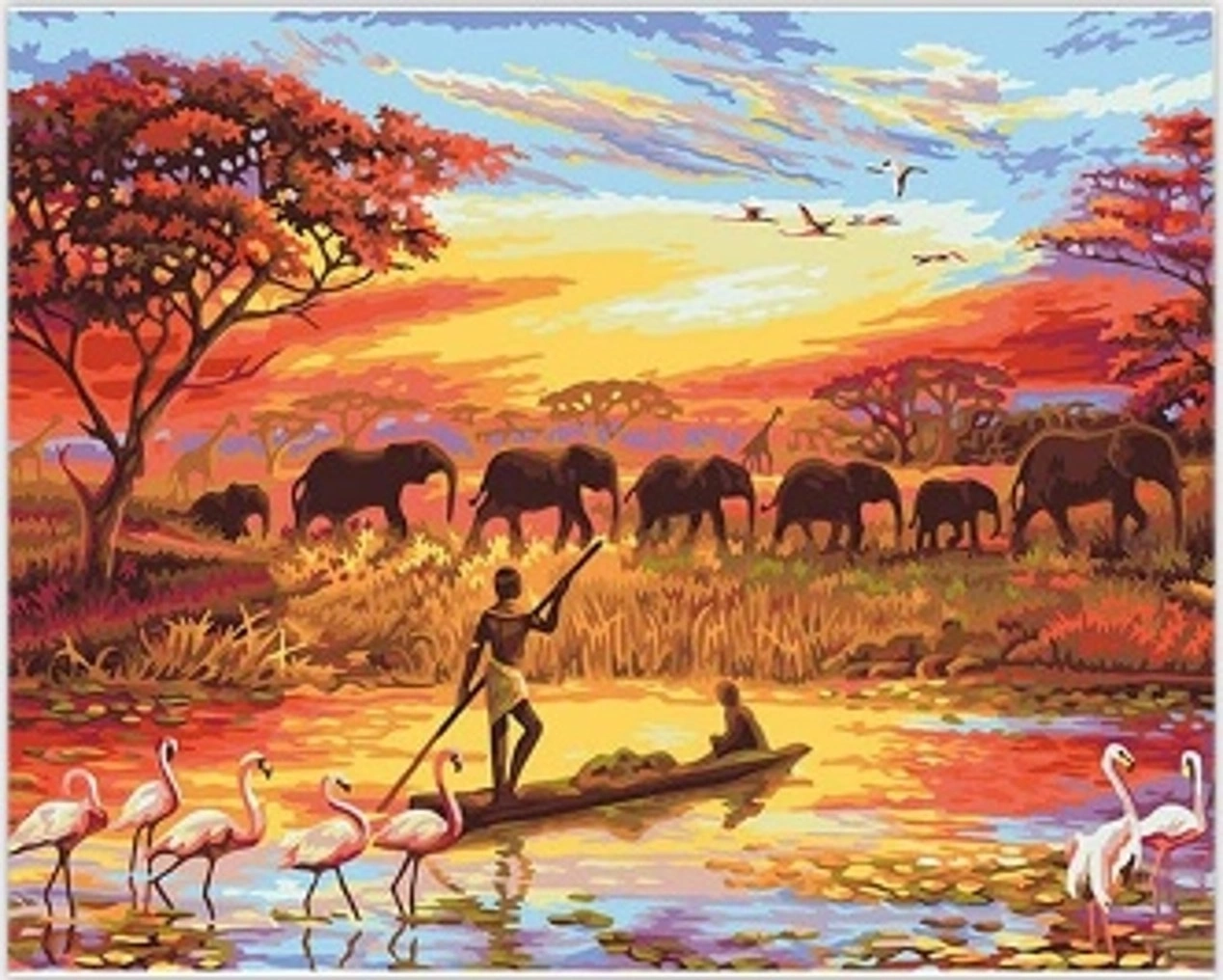Norimpex malování podle čísel Africká savana 40 × 50 cm