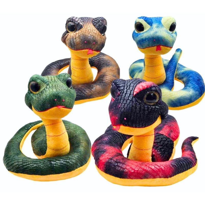 Plyšový barevný had