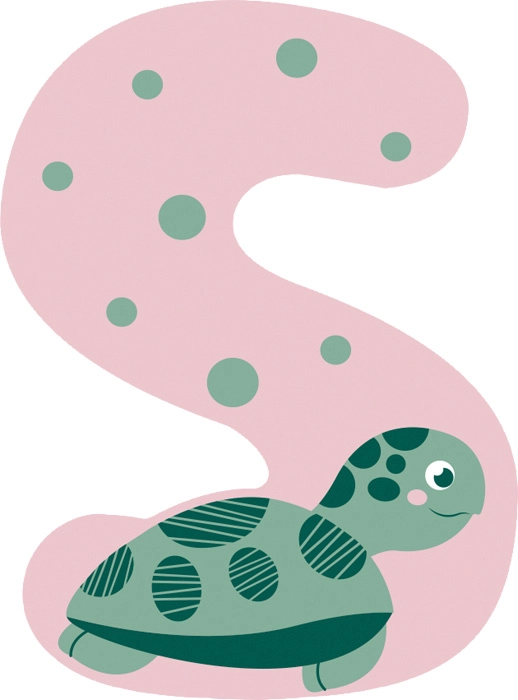 Small foot Dřevěné písmeno S