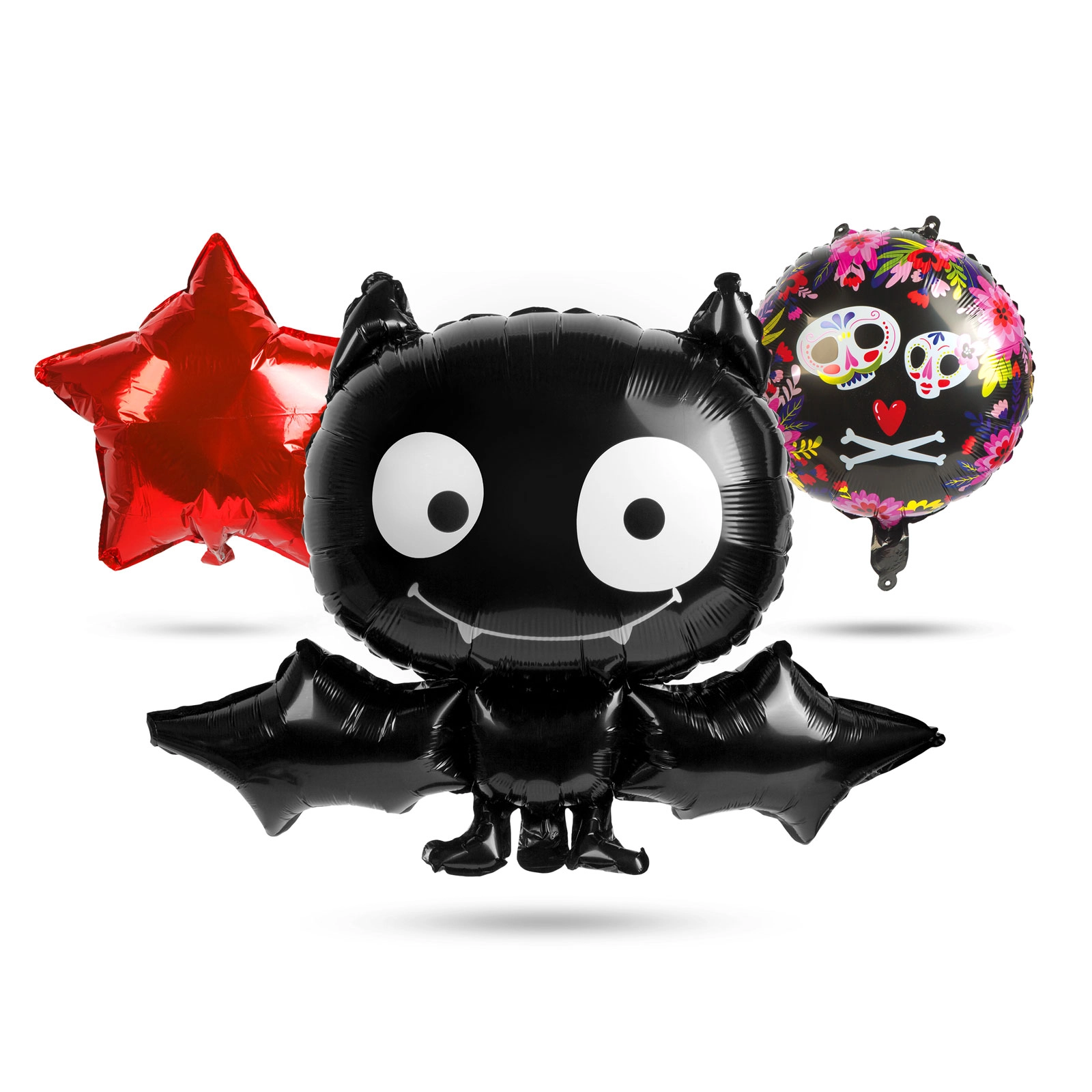 Sada halloweenských fóliových balónků netopýr - 5 kusů
