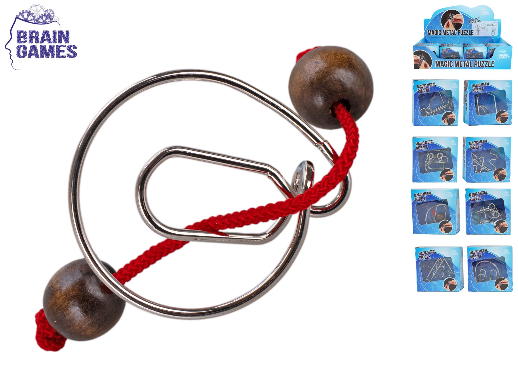 Kovové hlavolamy Brain Games – sada 8 variant