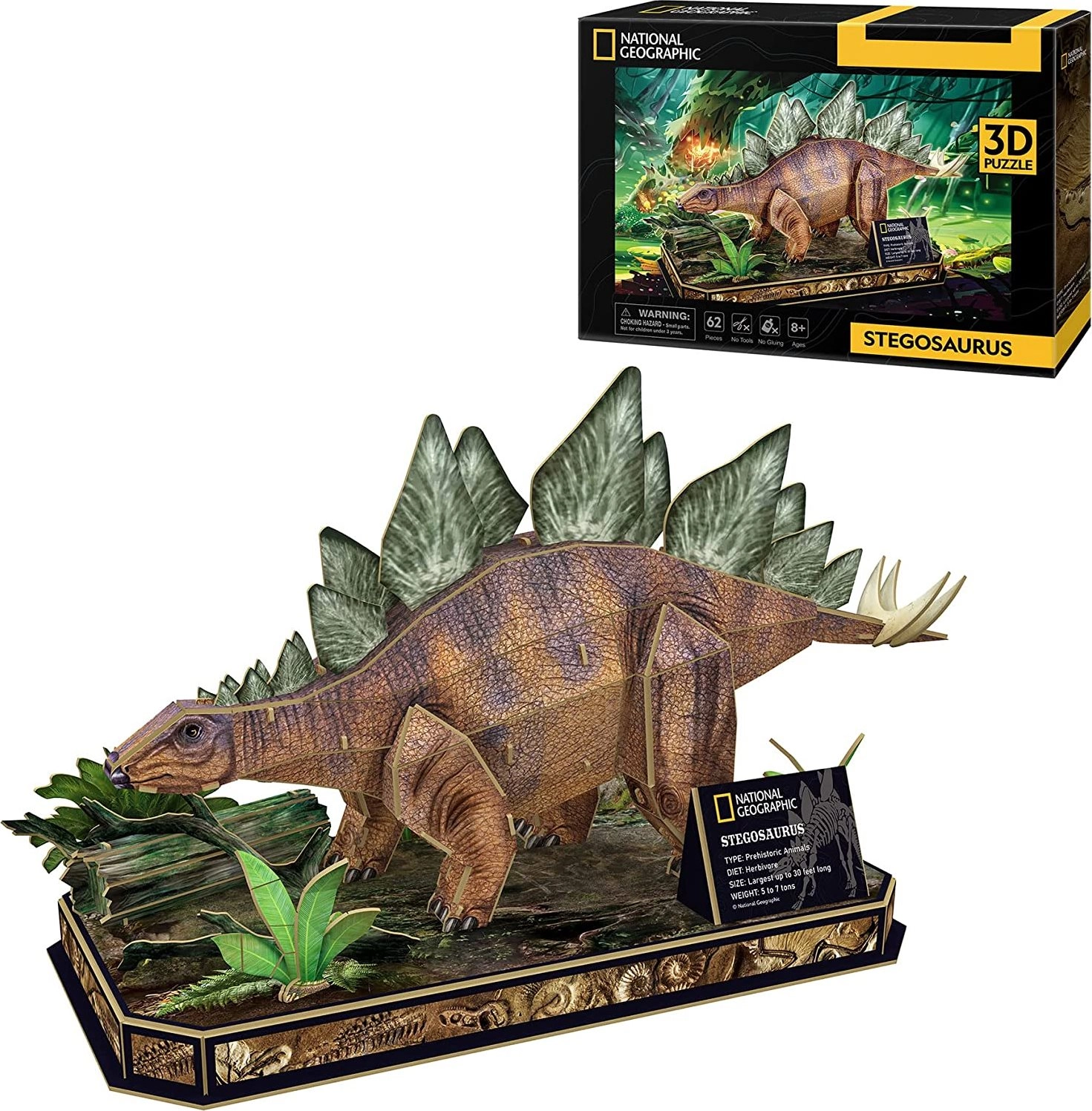 CUBICFUN 3D puzzle National Geographic: Stegosaurus 62 ks