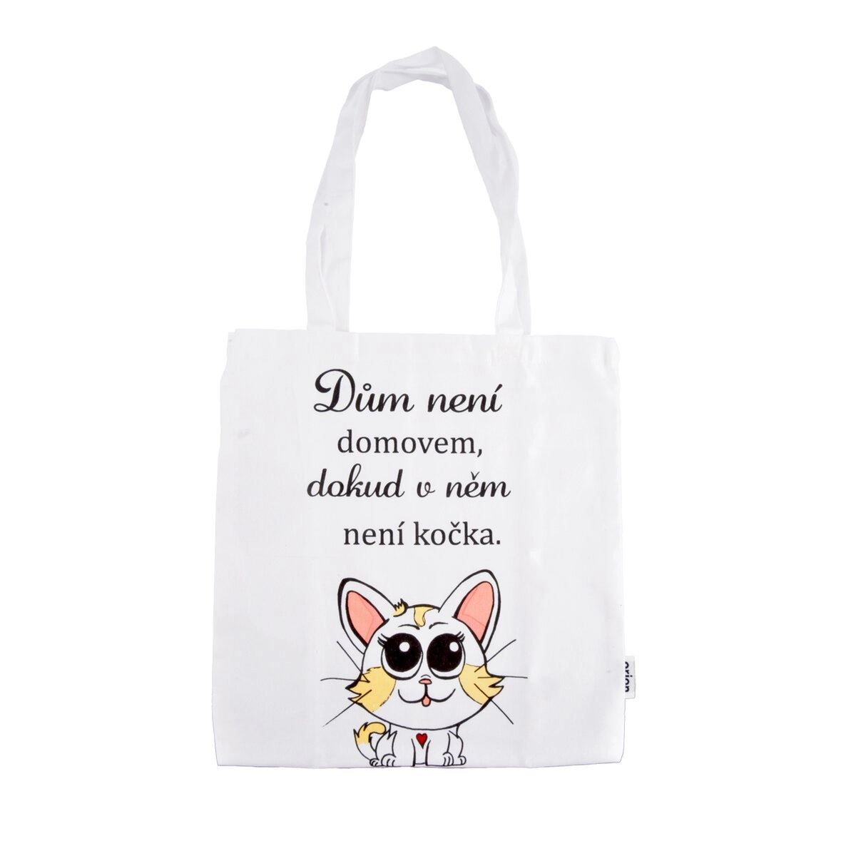 Bavlněná taška CAT HOME bílá