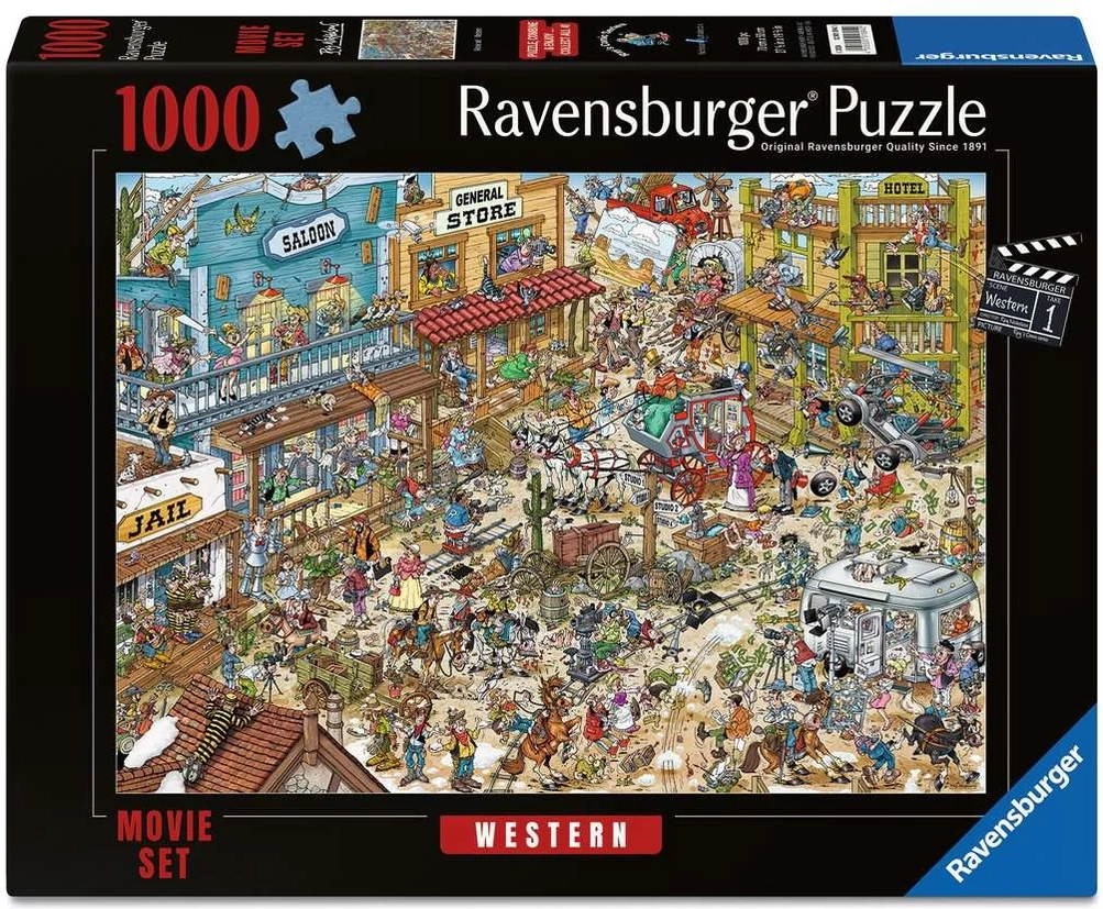 Levně Ravensburger Puzzle filmový set Western 1000 dílků