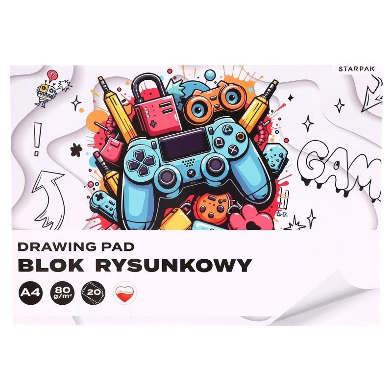 Kreslicí blok Game A4, 20 listů