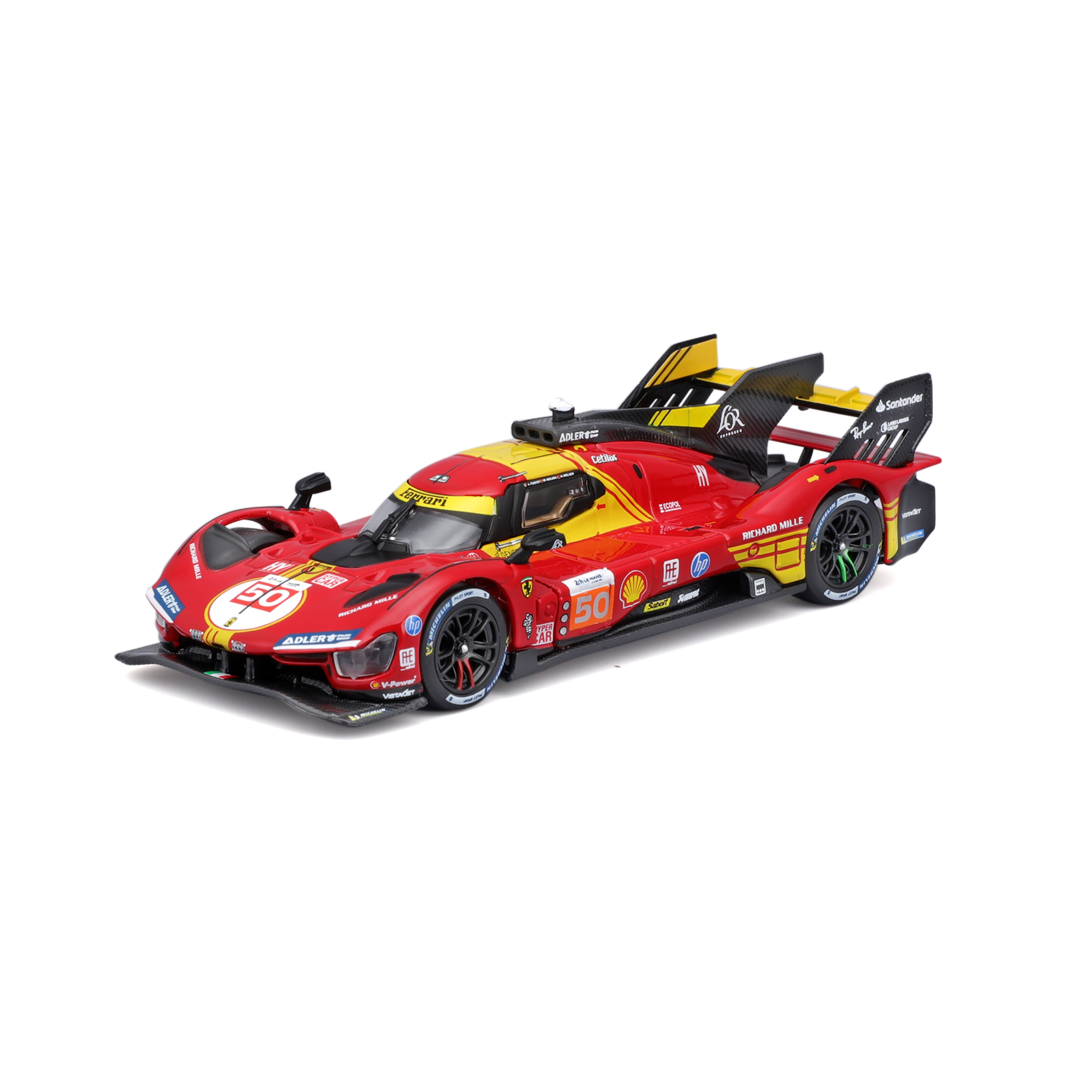 kovový model bburago ferrari 499p 1:43 – vítěz 24h le mans 2024 v ochranném boxu