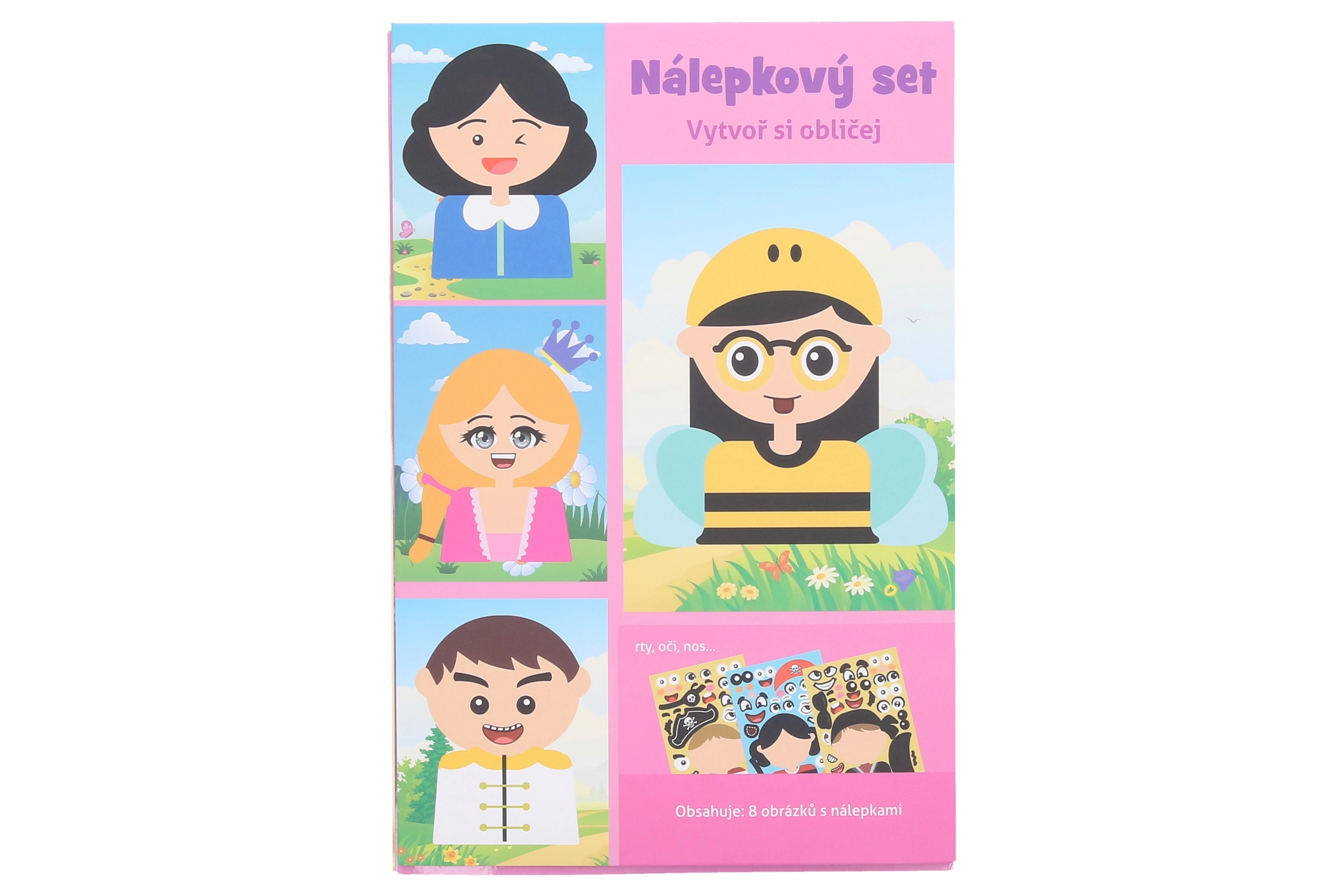 Levně Wiky Kreativní set W021560 nálepky 21x14 cm Obličej