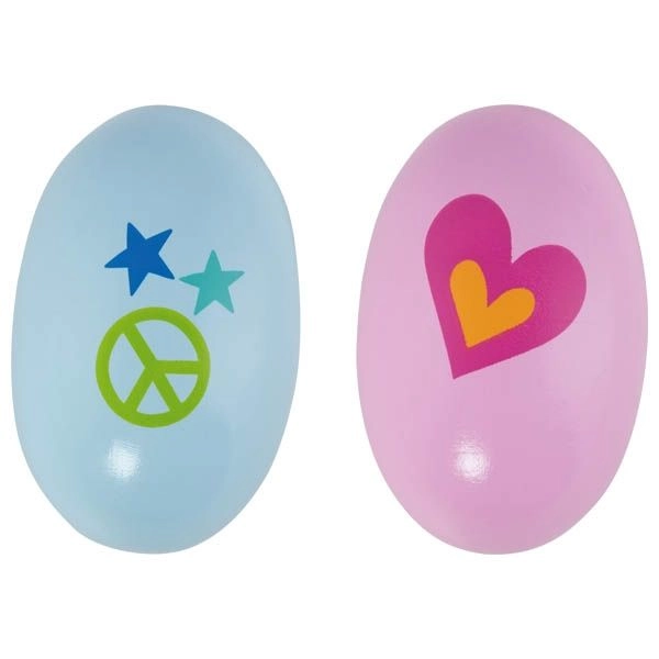 Hudba - Chrastící vajíčka, Peace dřevěné, 2ks (Goki)