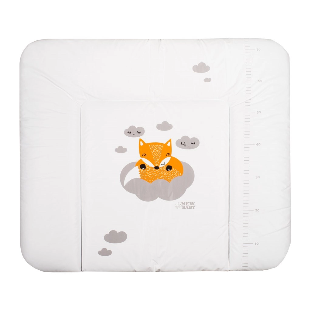 Měkká přebalovací podložka NEW BABY Liška 85 × 70 cm bílá