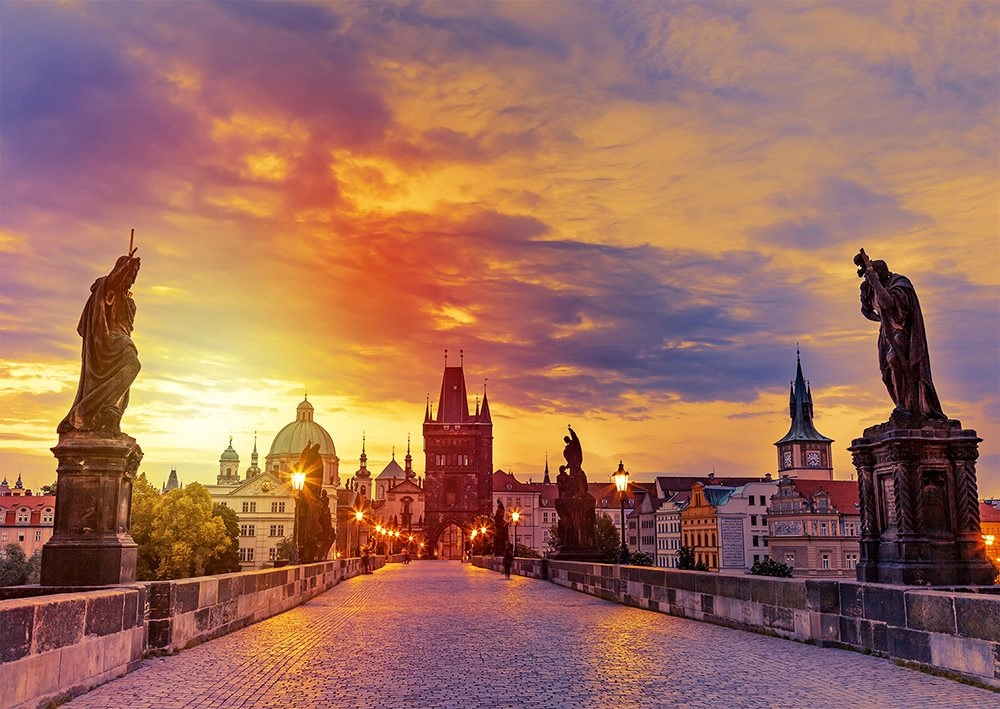 Levně Enjoy Karlův most při západu slunce Praha 1000 dílků