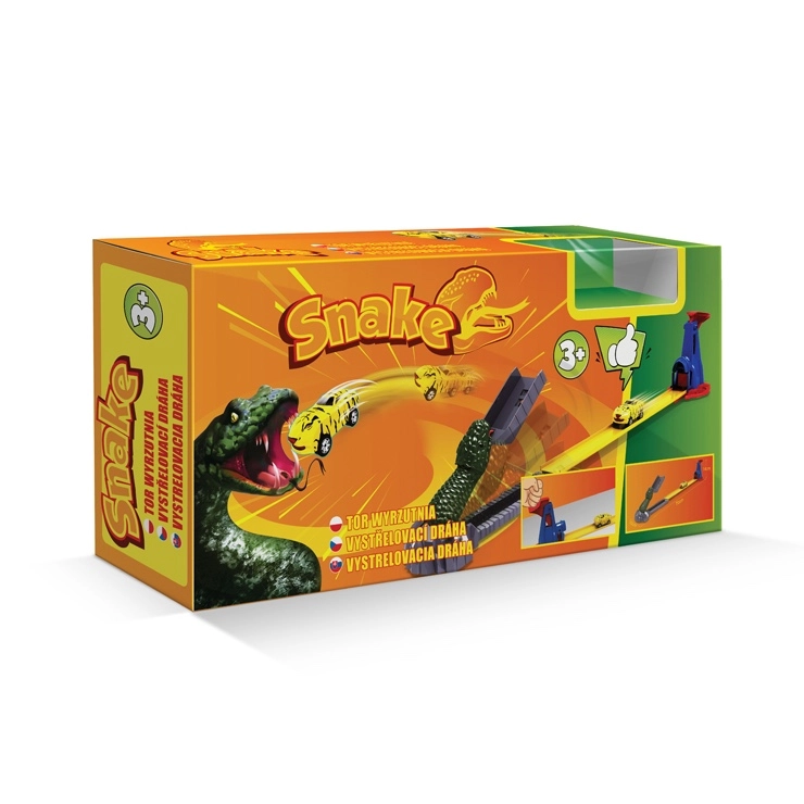 Vystřelovací dráha s autíčky – dinosaurus