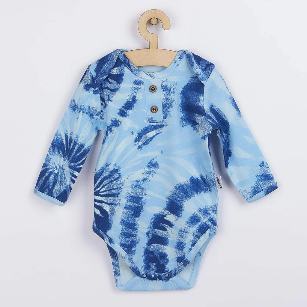 Kojenecké body s dlouhým rukávem Nicol Tomi modré