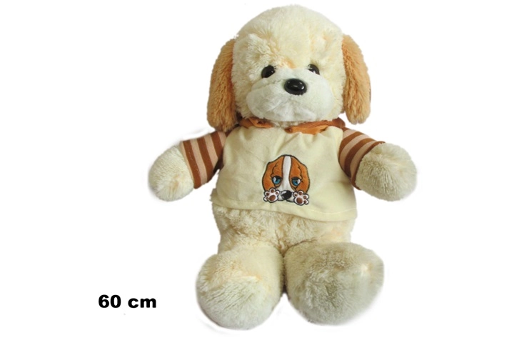 Velký plyšový pes s tričkem 65 cm