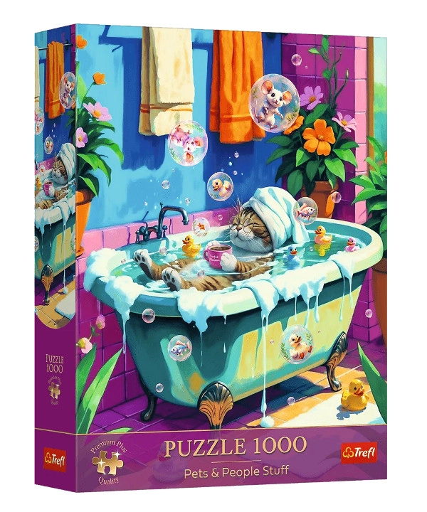 Puzzle 1000 Premium Plus – mňau, relax, opakuj