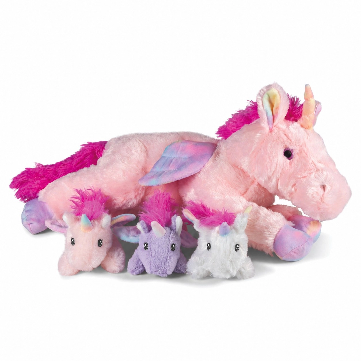 Cozy Noxxiez plyšová sada jednorožců maminka a 3 miminka
