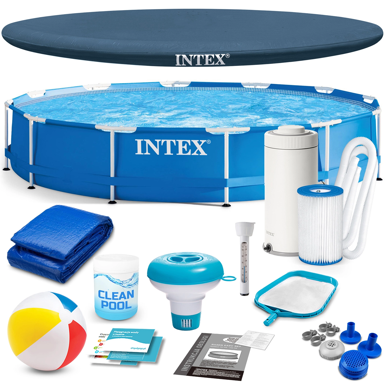 Zahradní rámový bazén 366 × 76 cm set 16v1 INTEX