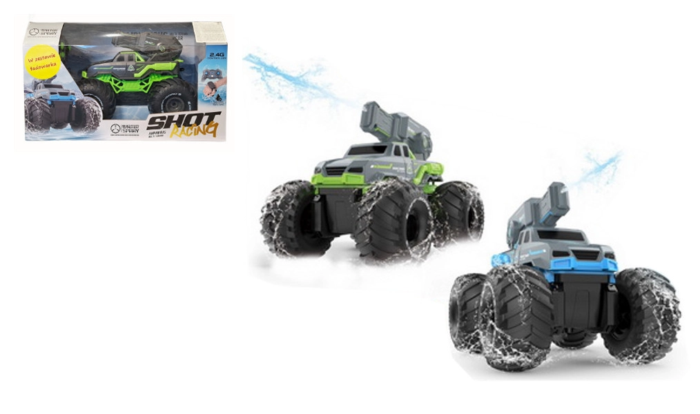 Terénní RC auto s vodním dělem