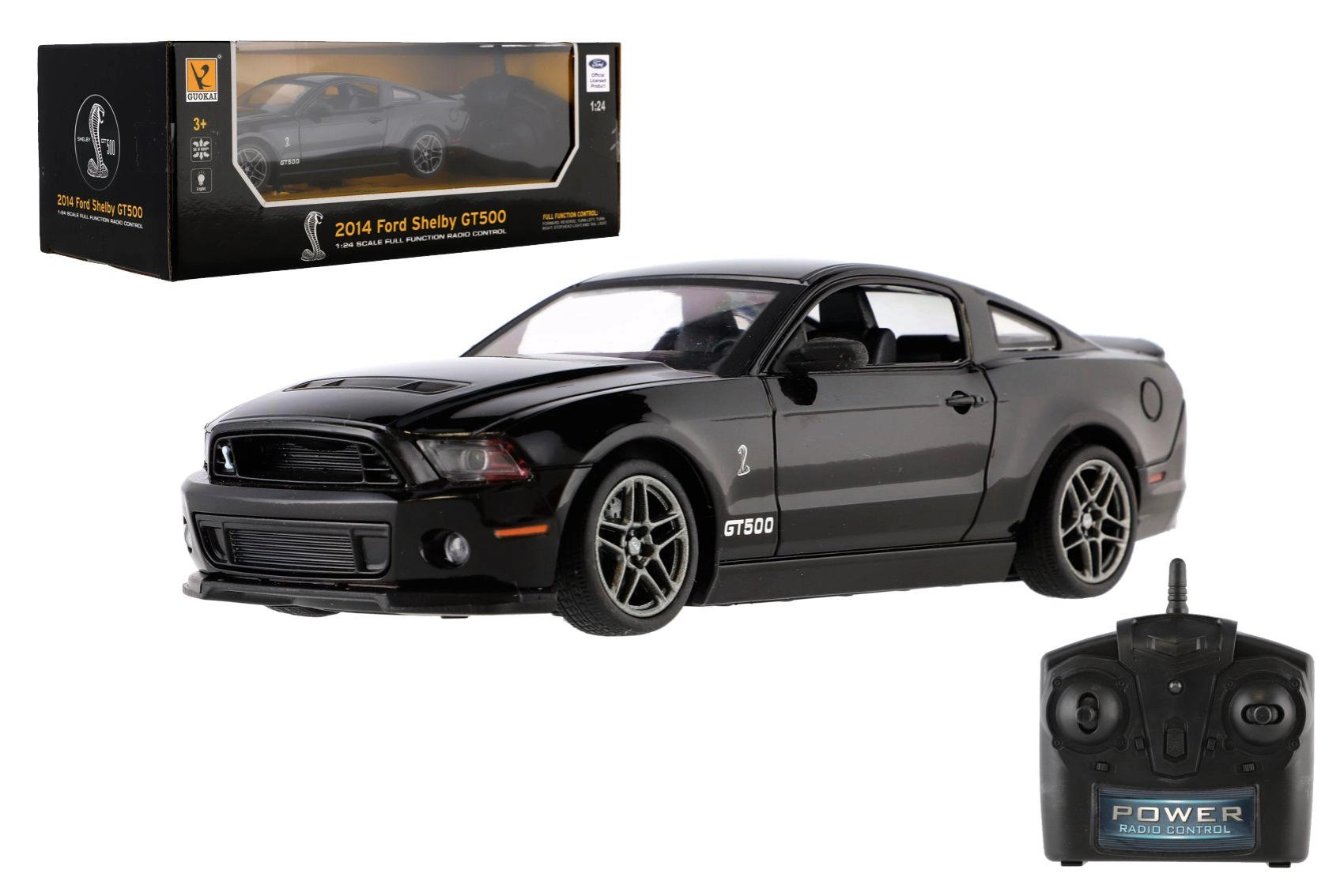 rc auto ford shelby gt500 1:24 se světly, 2,4 ghz