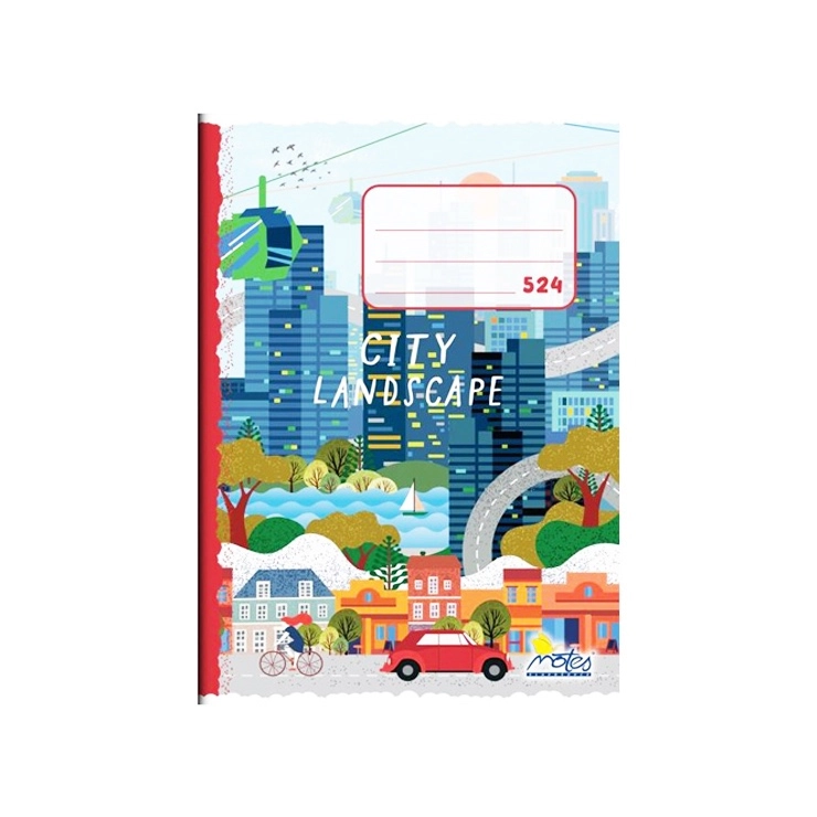 Školní sešit 524 A5, linkovaný 8 mm, s okraji, 20 listů