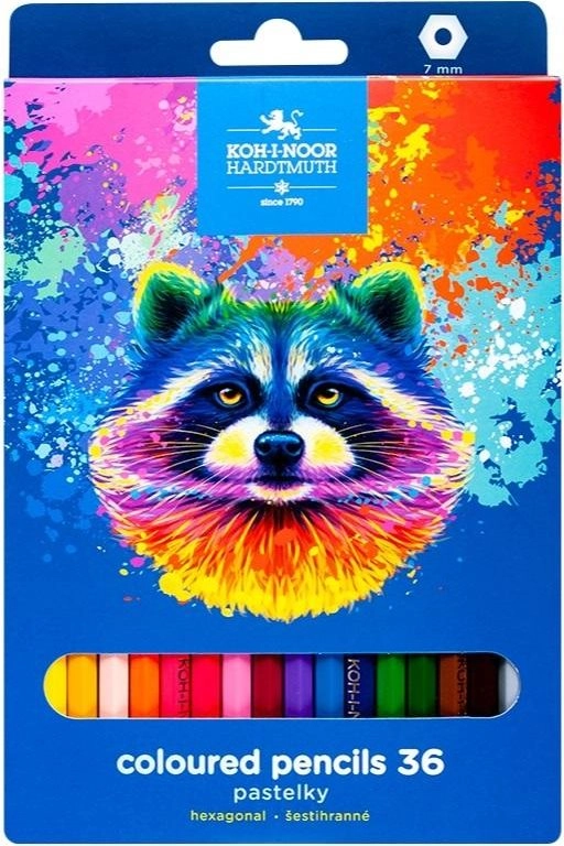 Koh i Noor 3555/36 pastelky Mýval dlouhé