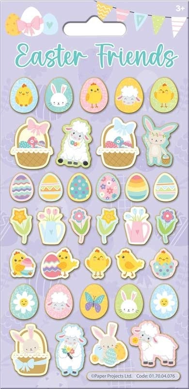 třpytivé samolepky velikonoční zvířátka – opakovaně použitelné