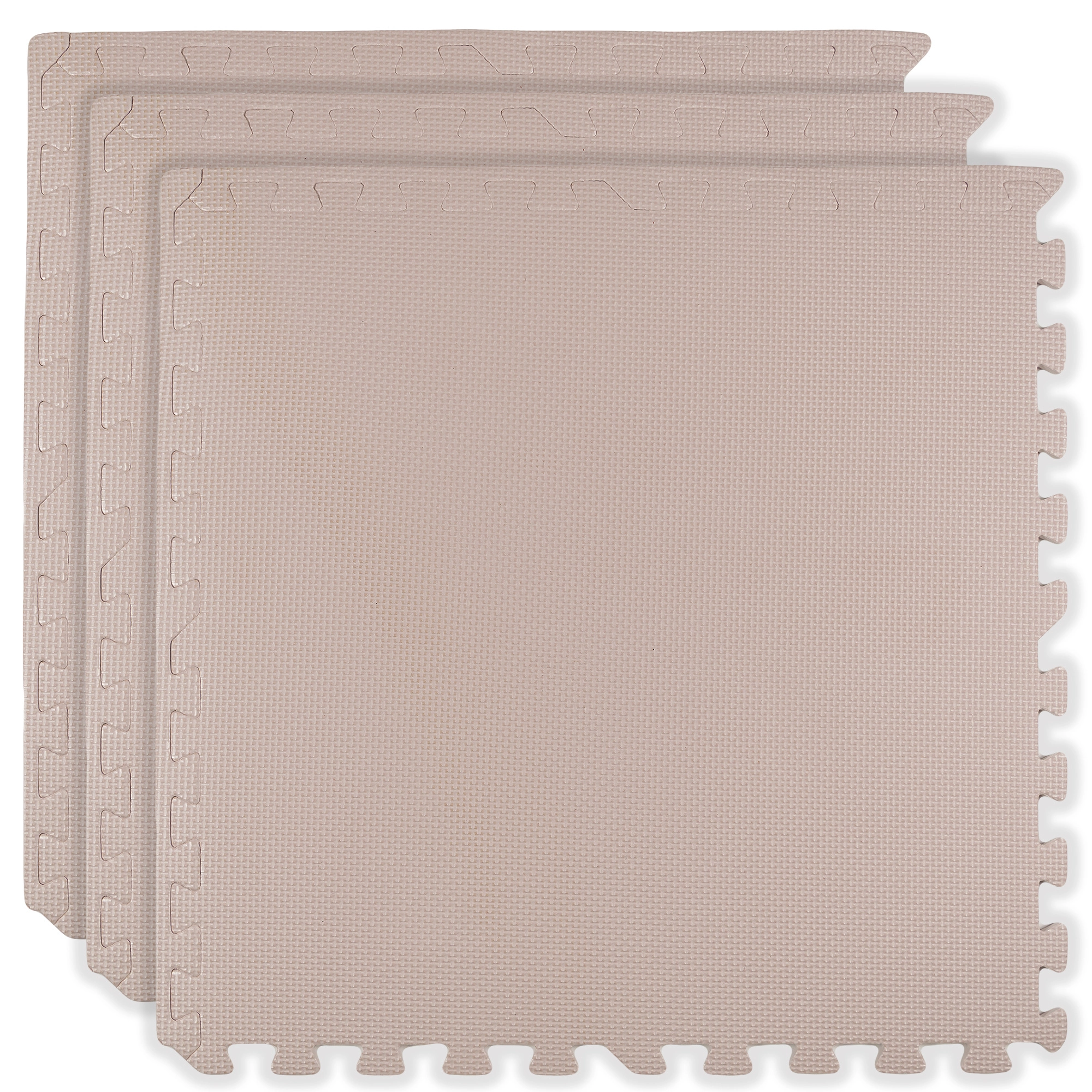 Pěnová podlahová hrací podložka HUMBI 180 × 60 cm, voděodolné velké puzzle, 3 ks, světle růžová
