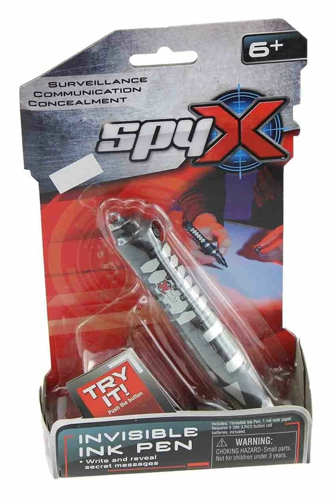 Levně SpyX špionské pero s neviditelným inkoustem a UV světlem