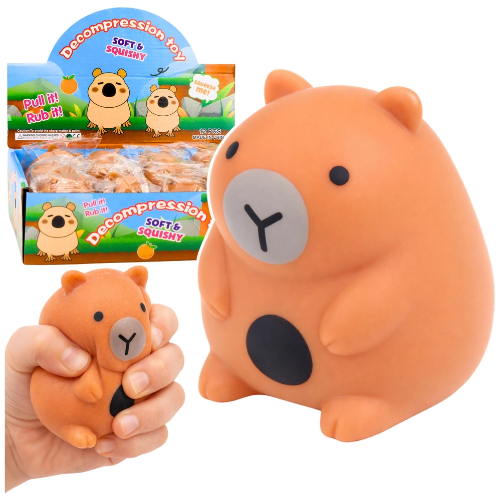 Antistresový mačkací kapybara squishy hnědý 7 cm
