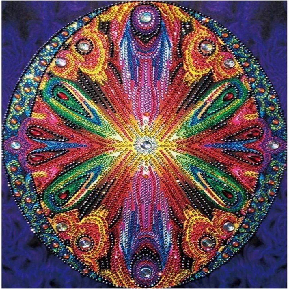 Sada na diamantové malování - oválná mandala