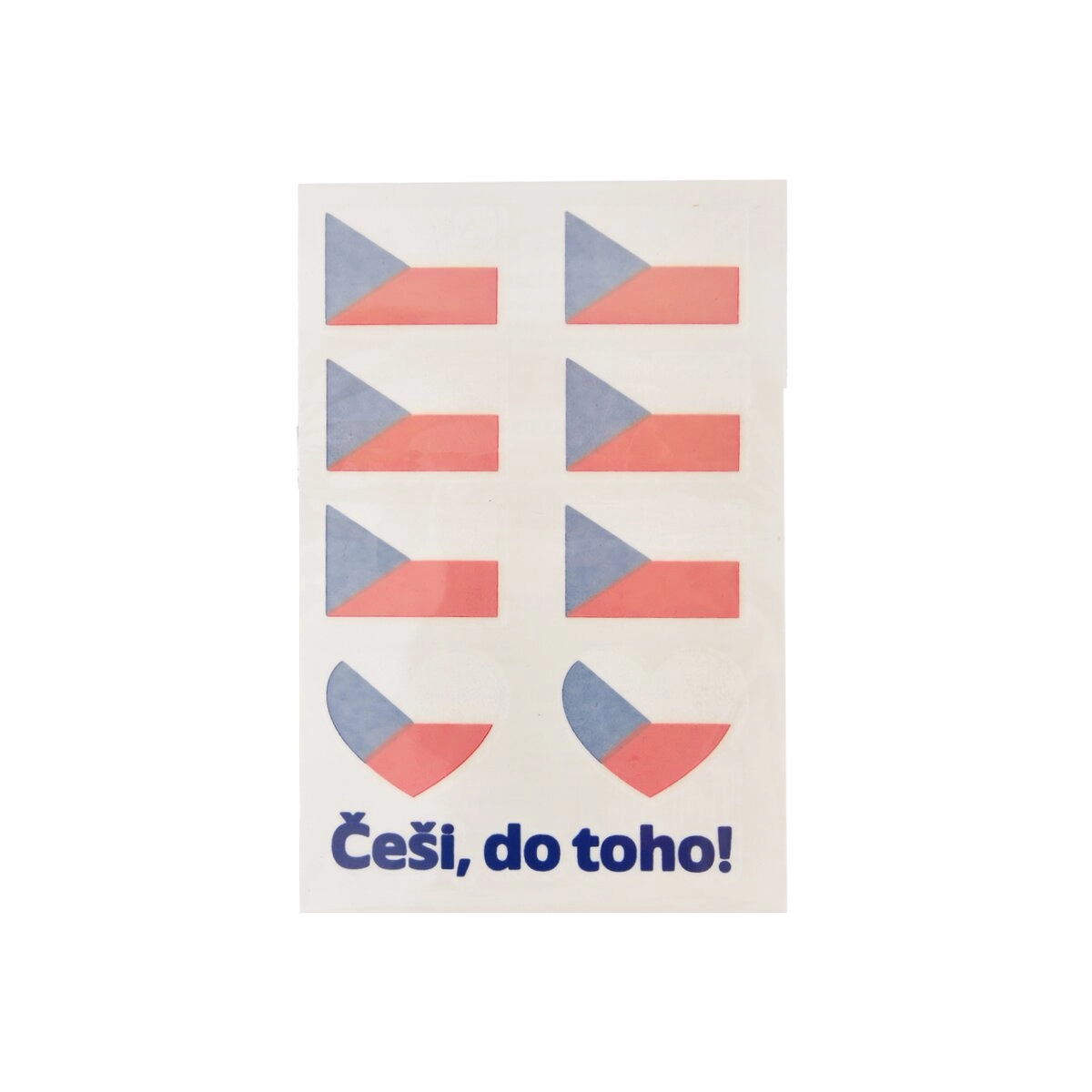 Tetovací obtisk „Češi, do toho!“ 9 × 13 cm