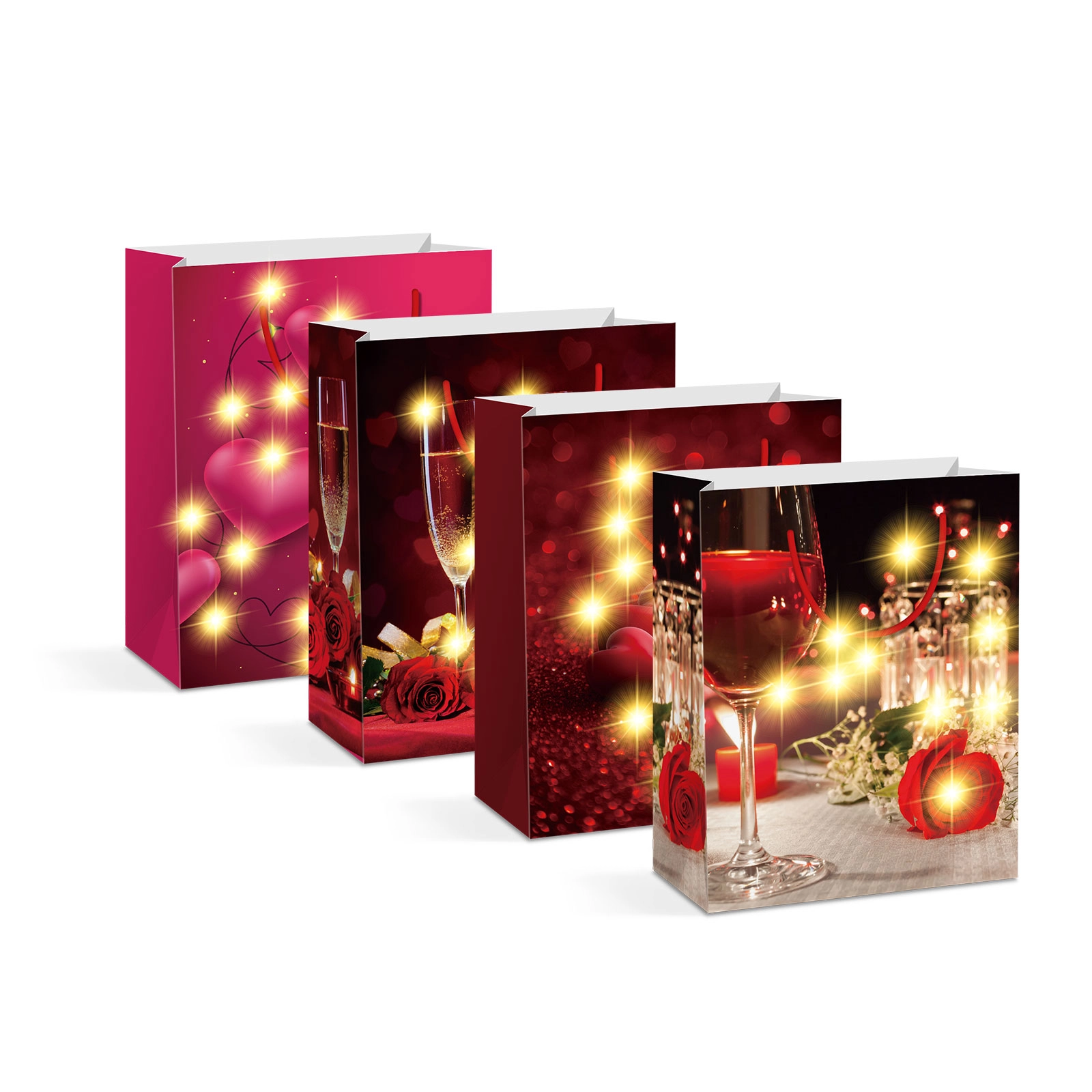 LED dárková taška s 10 teple bílými LED - 1 kus