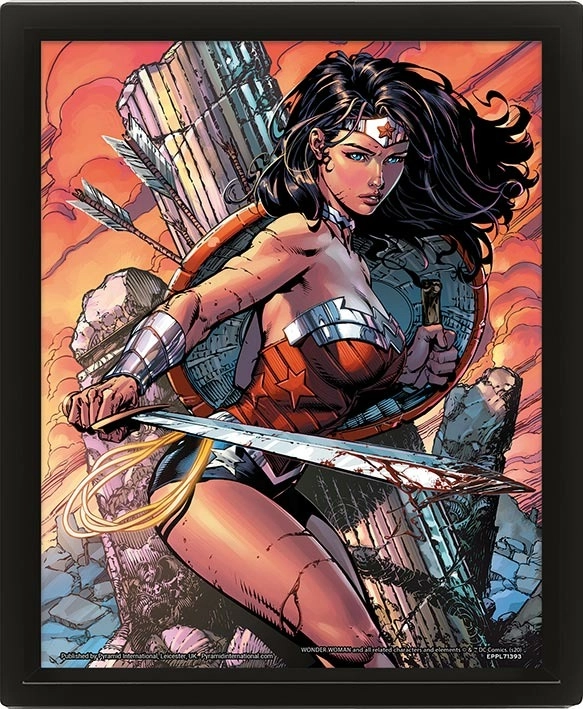 3D obraz Wonder Woman Battle