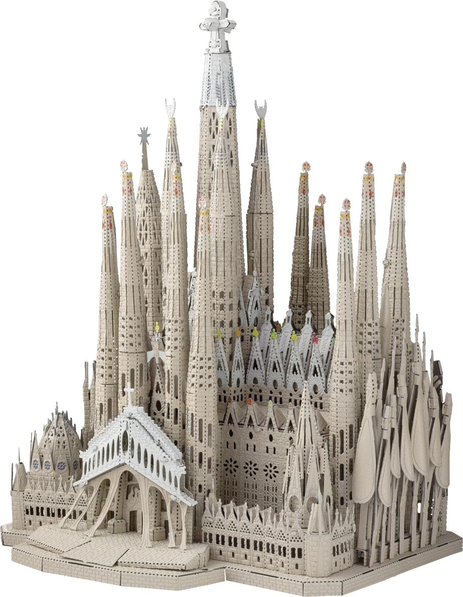 3D kovové puzzle sagrada família – premium série metal earth