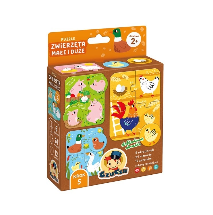 Puzzle zvířátka malá i velká – první puzzle a jednoduchá hra