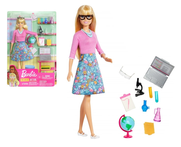 Barbie panenka učitelka s notebookem