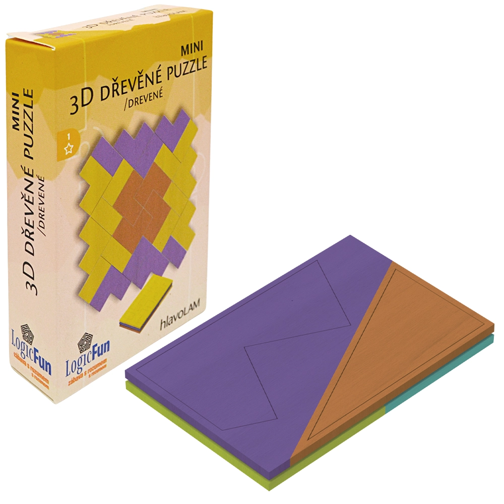 Mini 3D dřevěné hlavolamy – více druhů