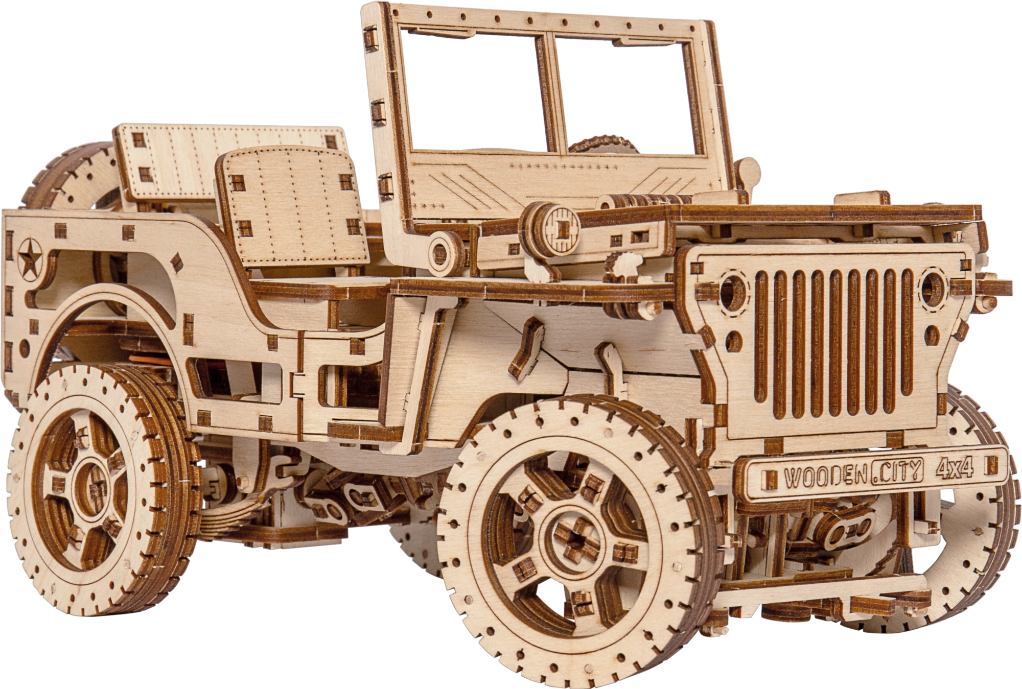 WOODEN CITY 3D puzzle Terénní vůz - džíp 4x4, 570 dílků