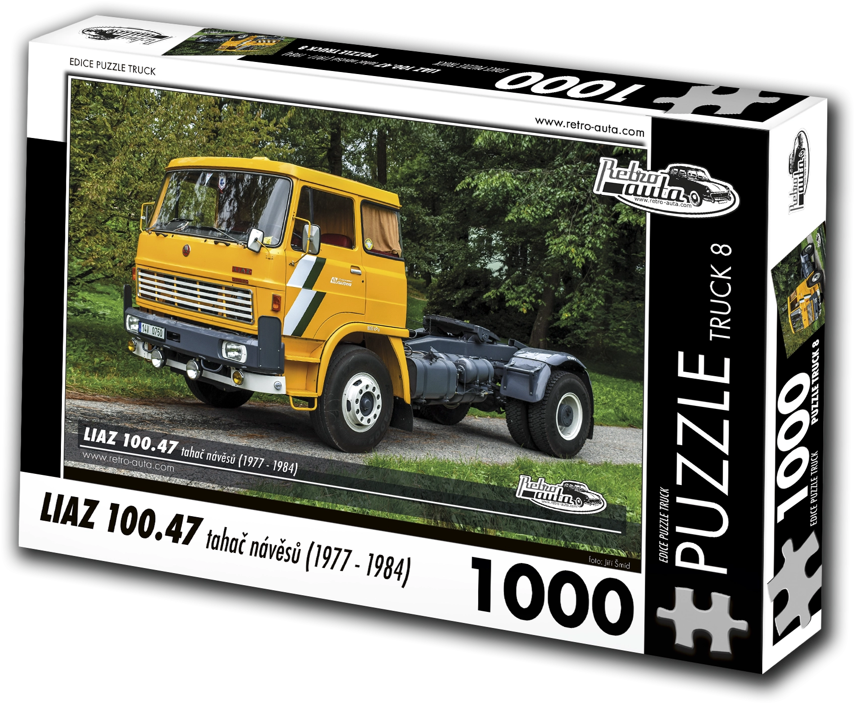 RETRO-AUTA Puzzle TRUCK č.8 Liaz 100.47 tahač návěsů (1977-1984) 1000 dílků