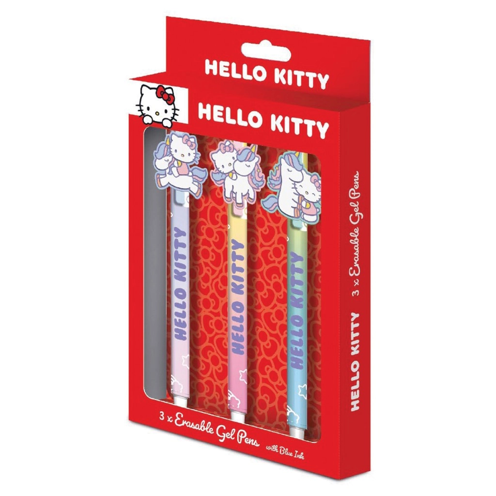 Hello Kitty sada gumovacích gelových per (3 ks)
