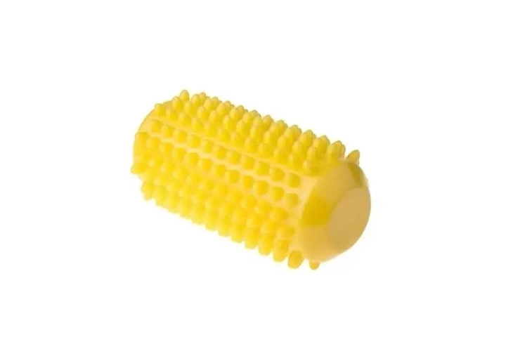 Fizjo masážní rehabilitační váleček s hroty 12,8 cm žlutý