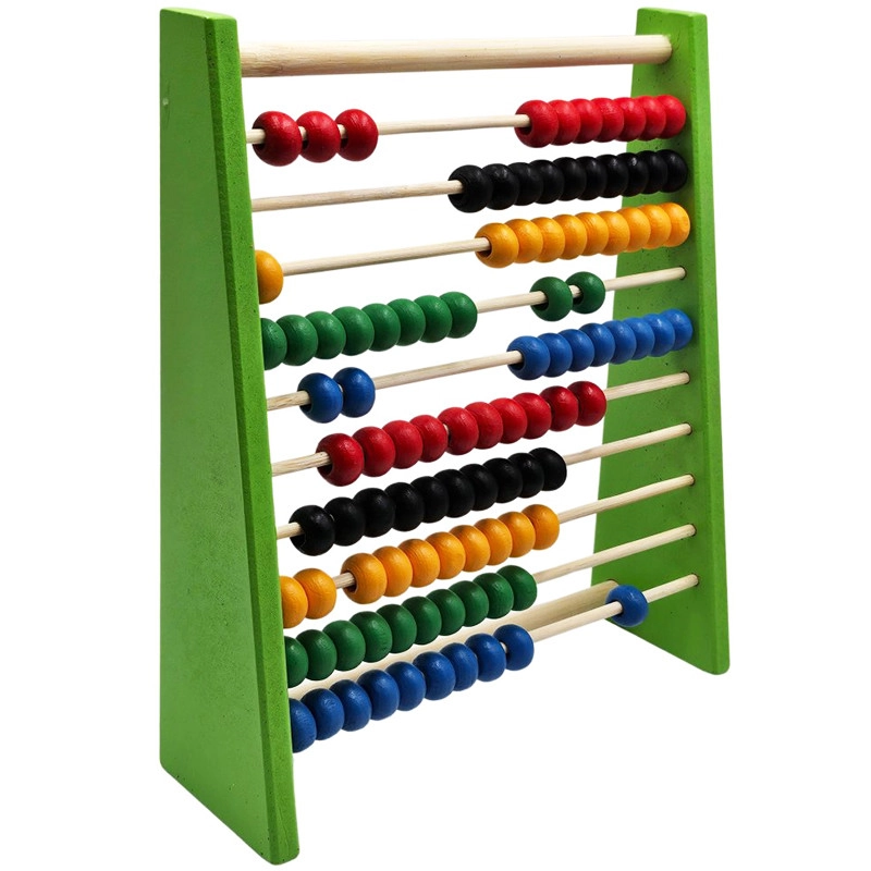 Dřevěné počítadlo zelené 15,5 × 20 cm