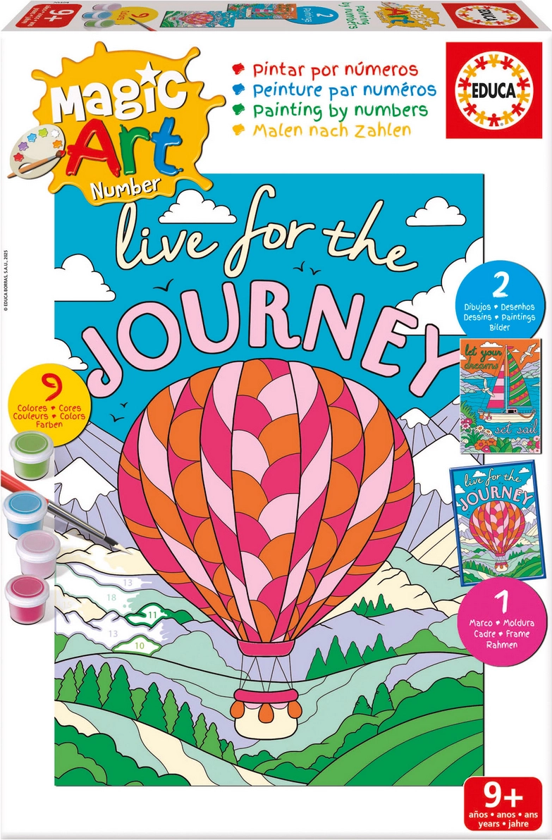 educa malování podle čísel – loď a horkovzdušný balón
